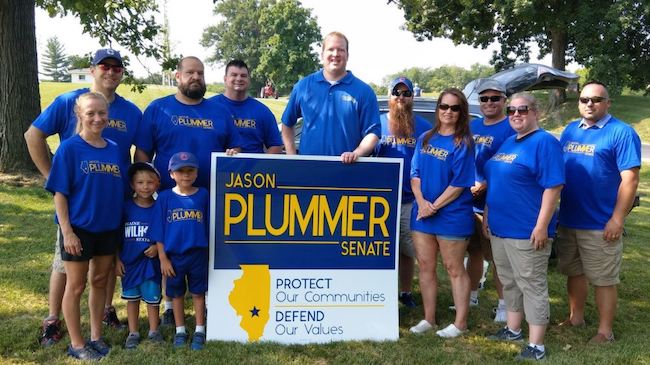 Supporters with Sign